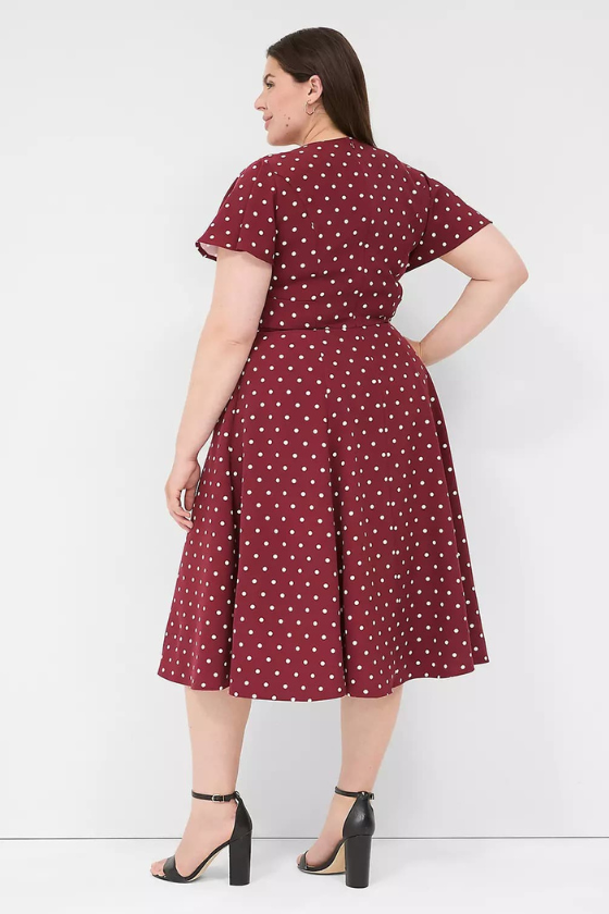 Vestido Midi Plena - Com Decote V e Bainha Nivelada Elegante