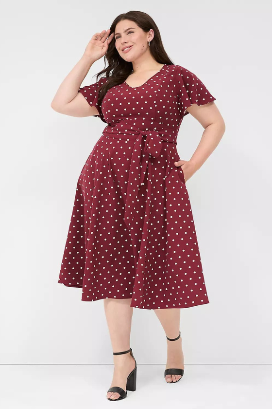 Vestido Midi Plena - Com Decote V e Bainha Nivelada Elegante