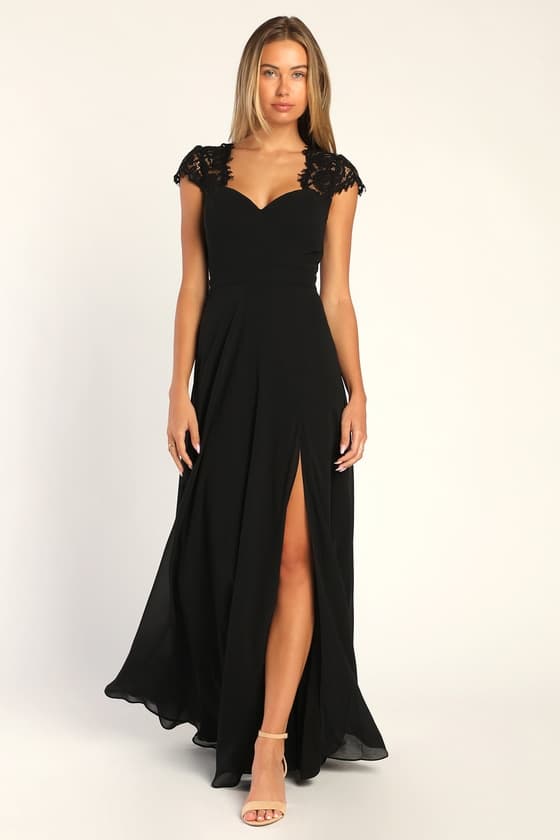 Vestido Momentos Preto Longo